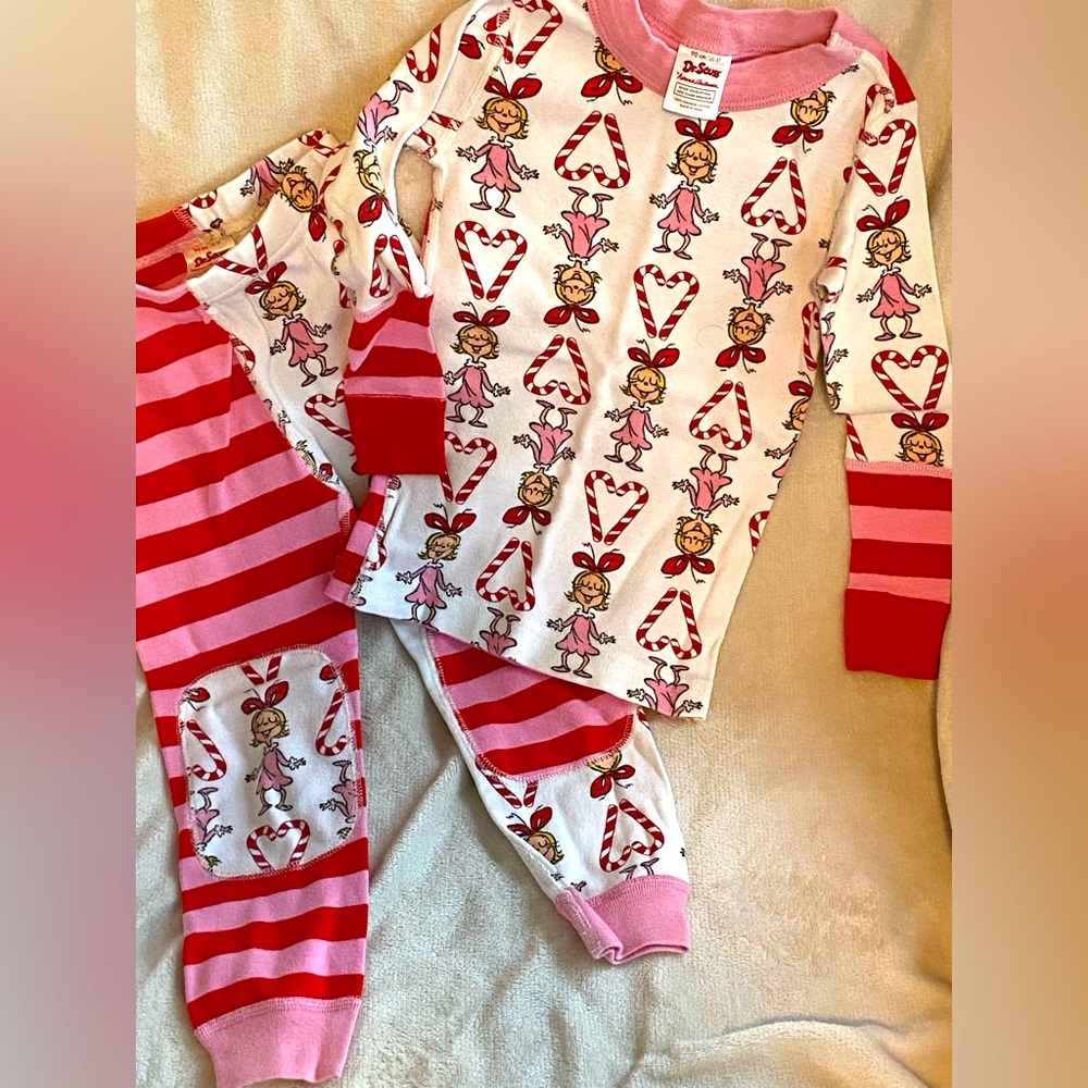 Hanna Anderson Cindy Lou Who Christmas pajamas.